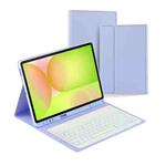 For Samsung Galaxy Tab S10 FE+ PSD-X620 Backlight Bluetooth Keyboard Leather Tablet Case(Purple)