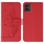 For Samsung Galaxy XCover7 Pro Feather Pattern Litchi Texture Leather Phone Case(Red)