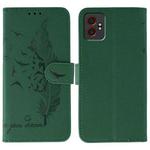 For Samsung Galaxy XCover7 Pro Feather Pattern Litchi Texture Leather Phone Case(Green)
