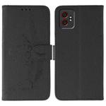 For Samsung Galaxy XCover7 Pro Feather Pattern Litchi Texture Leather Phone Case(Black)