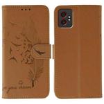 For Samsung Galaxy XCover7 Pro Feather Pattern Litchi Texture Leather Phone Case(Brown)