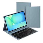 For Samsung Galaxy Tab S10 FE+ PS-X620 Basics Bluetooth Keyboard Leather Tablet Case(Misky Blue)