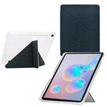 For Samsung Galaxy Tab S10 FE / S9 Y-Fold Pyramid Texture Smart Leather Tablet Case(Green)