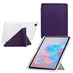 For Samsung Galaxy Tab A9+ Y-Fold Pyramid Texture Smart Leather Tablet Case(Purple)