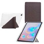 For Samsung Galaxy Tab A9+ Y-Fold Pyramid Texture Smart Leather Tablet Case(Brown)