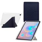 For Samsung Galaxy Tab A9+ Y-Fold Pyramid Texture Smart Leather Tablet Case(Black)