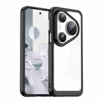 For Huawei Pura 80 Pro 5G Colorful Series Acrylic Hybrid TPU Phone Case(Black)