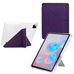 For Xiaomi Pad 7 / 7 Pro Y-Fold Pyramid Texture Smart Leather Tablet Case(Purple)