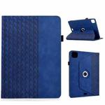 For iPad Air 11 2024 / 2025 Rotatable Building Blocks Embossed Smart Leather Tablet Case(Blue)