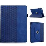 For iPad 10.2 2021 / Air 10.5 Rotatable Building Blocks Embossed Smart Leather Tablet Case(Blue)