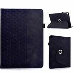 For iPad 10.2 2021 / Air 10.5 Rotatable Building Blocks Embossed Smart Leather Tablet Case(Black)