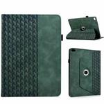 For iPad 9.7 2018 / 2017 / Air 2 / 1 Rotatable Building Blocks Embossed Smart Leather Tablet Case(Green)