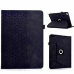 For iPad 9.7 2018 / 2017 / Air 2 / 1 Rotatable Building Blocks Embossed Smart Leather Tablet Case(Black)