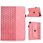 For Samsung Galaxy Tab S6 Lite 2024 Rotatable Building Blocks Embossed Smart Leather Tablet Case(Pink)