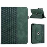 For Samsung Galaxy Tab S6 Lite 2024 Rotatable Building Blocks Embossed Smart Leather Tablet Case(Green)