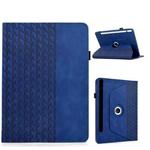 For Samsung Galaxy Tab S9 FE+ / S9+ Rotatable Building Blocks Embossed Smart Leather Tablet Case(Blue)