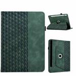 For Samsung Galaxy Tab S9 FE+ / S9+ Rotatable Building Blocks Embossed Smart Leather Tablet Case(Green)