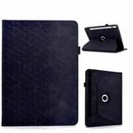 For Samsung Galaxy Tab S9 FE+ / S9+ Rotatable Building Blocks Embossed Smart Leather Tablet Case(Black)
