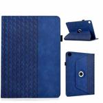For Samsung Galaxy Tab A9+ Rotatable Building Blocks Embossed Smart Leather Tablet Case(Blue)
