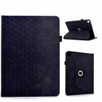 For Samsung Galaxy Tab A9+ Rotatable Building Blocks Embossed Smart Leather Tablet Case(Black)