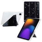 For Xiaomi Pad 7 / 7 Pro Y-Fold Clear Acrylic Glitter Smart Leather Tablet Case(Black)