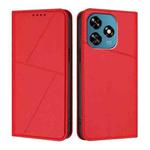 For Oukitel C51 Strong Magnetic Frosted Flip Leather Phone Case(Red)