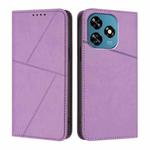 For Oukitel C51 Strong Magnetic Frosted Flip Leather Phone Case(Light Purple)