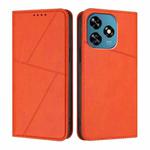 For Oukitel C51 Strong Magnetic Frosted Flip Leather Phone Case(Orange)
