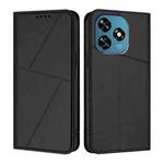 For Oukitel C51 Strong Magnetic Frosted Flip Leather Phone Case(Black)