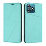For Oukitel C53 Strong Magnetic Frosted Flip Leather Phone Case(Light Blue)