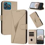 For Oukitel C53 Triangle Pattern Buckle Clasp Leather Phone Case(Gold)