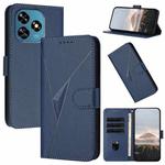 For Oukitel C51 Triangle Pattern Buckle Clasp Leather Phone Case(Royal Blue)