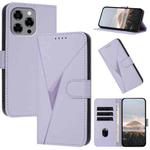 For Doogee Note 58 / Note 58 Pro Triangle Pattern Buckle Clasp Leather Phone Case(Light Purple)