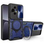For TCL 50 NxtPaper CD Texture Sliding Camshield Magnetic Holder Phone Case(Blue)