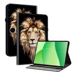 For OPPO Pad SE 11 inch Crystal Texture Colored Drawing Leather Tablet Case(Lion Head)