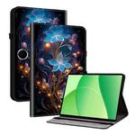 For OPPO Pad SE 11 inch Crystal Texture Colored Drawing Leather Tablet Case(Little Lantern Flowers)