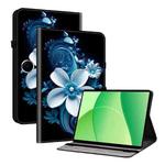 For OPPO Pad SE 11 inch Crystal Texture Colored Drawing Leather Tablet Case(Black Orchid)