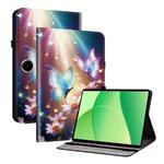 For OPPO Pad SE 11 inch Crystal Texture Colored Drawing Leather Tablet Case(Butterfly Love Flower)