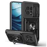 For OnePlus 13R 5G Sliding Camshield TPU+PC Phone Case with Card Slot(Black)