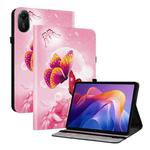For Xiaomi Redmi Pad 2 11 inch Crystal Texture Colored Drawing Leather Tablet Case(Pink Butterflies)