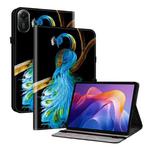 For Xiaomi Redmi Pad 2 11 inch Crystal Texture Colored Drawing Leather Tablet Case(Peacock)