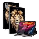 For Lenovo Idea Tab 11 / Xiaoxin Pad 2025 Crystal Texture Colored Drawing Leather Tablet Case(Lion Head)