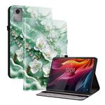 For Lenovo Idea Tab 11 / Xiaoxin Pad 2025 Crystal Texture Colored Drawing Leather Tablet Case(Jade Flowers)