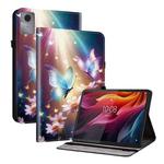 For Lenovo Idea Tab 11 / Xiaoxin Pad 2025 Crystal Texture Colored Drawing Leather Tablet Case(Butterfly Love Flower)