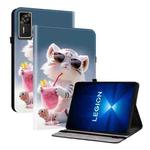 For Lenovo Legion Y700 Gen 4 Crystal Texture Colored Drawing Leather Tablet Case(Cartoon Tiger Cub)