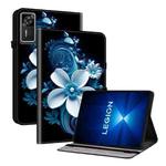 For Lenovo Legion Y700 Gen 4 Crystal Texture Colored Drawing Leather Tablet Case(Black Orchid)
