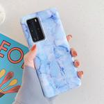 For Huawei P40 Glossy Marble Pattern Soft TPU Protective Case(Blue Purple)