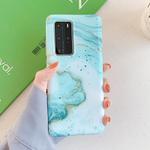 For Huawei P40 Pro / P40 Pro+ Glossy Marble Pattern Soft TPU Protective Case(Sea Wave)