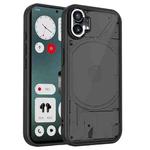 For Nothing Phone 1 Skin Feel Frosted PC+TPU Shockproof Phone Case(Transparent Black)