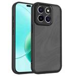 For Honor X8c 4G Skin Feel Frosted PC+TPU Shockproof Phone Case(Transparent Black)